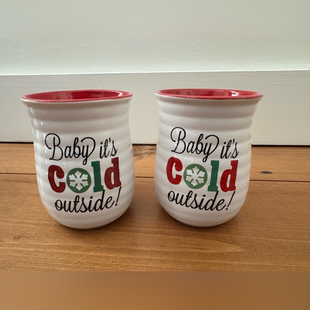 DEI “Baby It’s Cold Outside” Holiday Mugs | Red Interior | Winter Coffee Cup